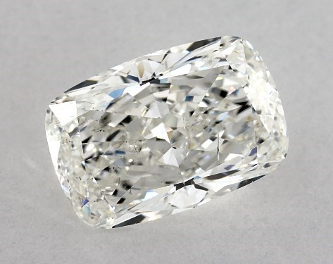 This 3.01 carat cushion modified diamond H color SI2 clarity has Very Good proportions and a diamond grading report from GIA